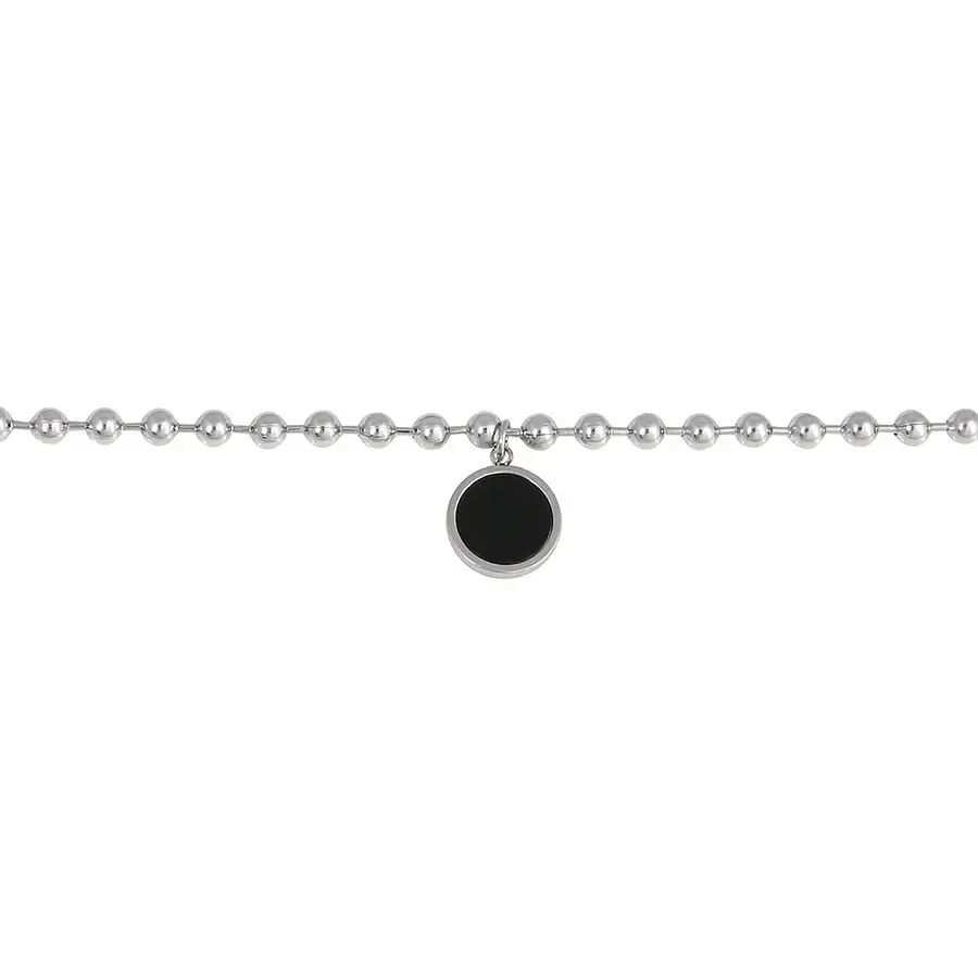 CLUE - Bubble Chain Onyx Black Surgical Steel Bracelet - Image 4