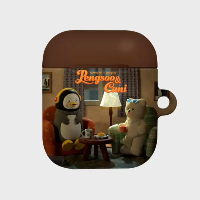 Earpearp x Pengsoo - Dinner Tea Time AirPods Hard Case (Brown)