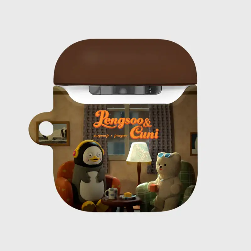 Earpearp x Pengsoo - Dinner Tea Time AirPods Hard Case (Brown) - Image 2