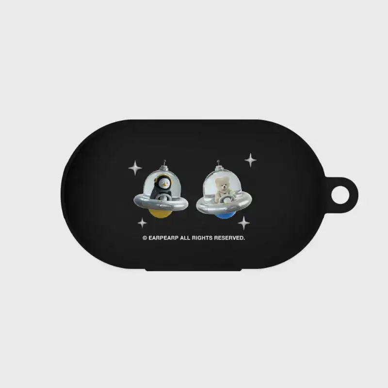 Earpearp x Pengsoo - Spaceship Friends Buds & Buds Plus Clear jelly Case (Black) - Image 3