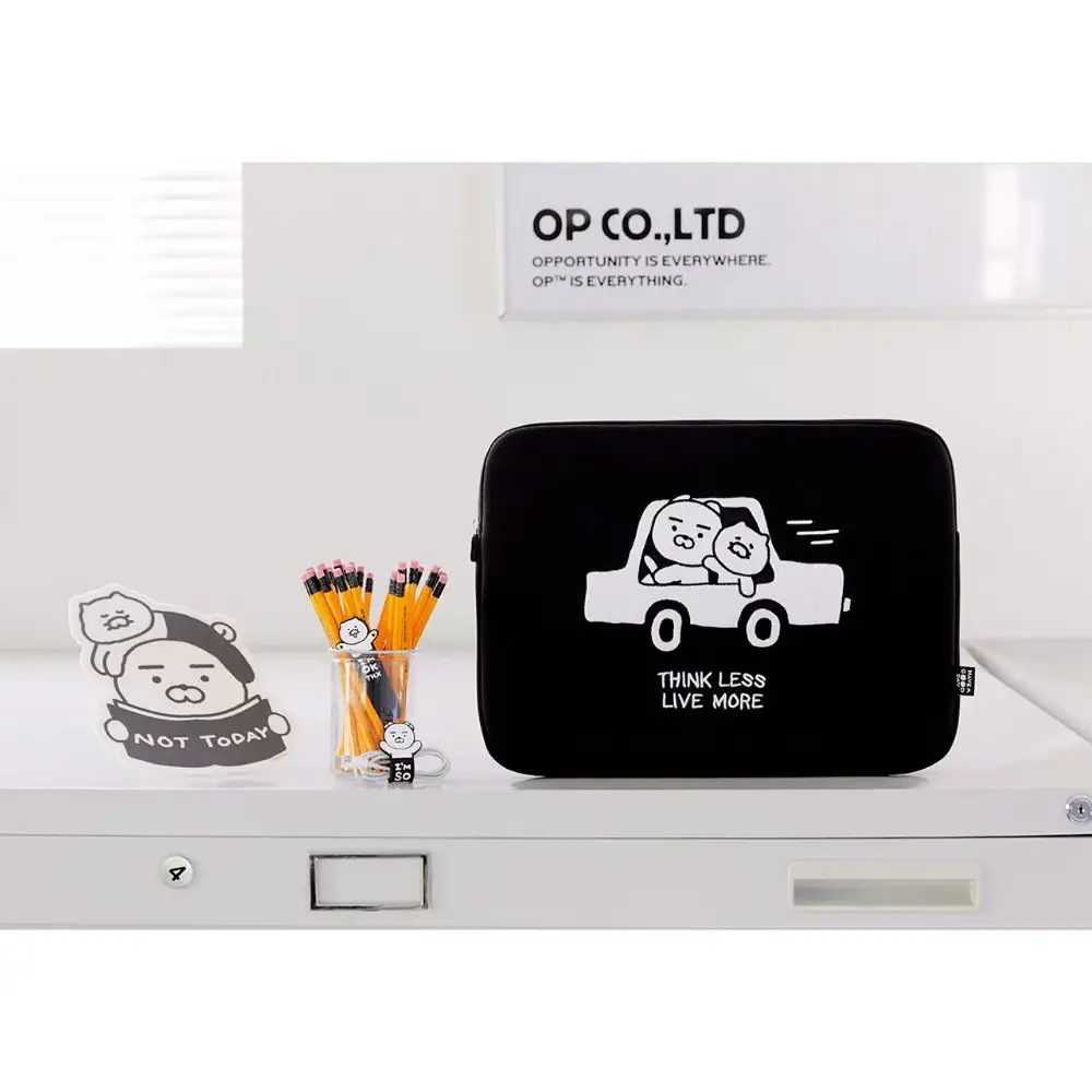 Kakao Friends - Black & White Notebook Pouch (17") - Image 5