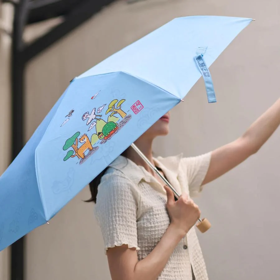 Kakao Friends - Choonsik Traditional Pattern Parasol - Image 2