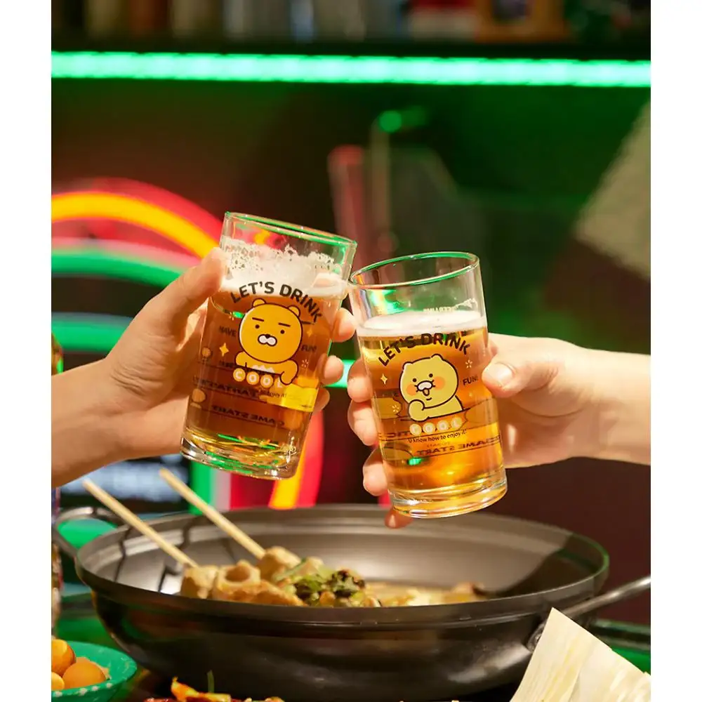 Kakao Friends - Ryan & Choonsik Soju & Beer Glass 4P-Set - Image 8