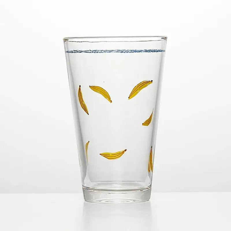 Korean ON - Strawberry Banana Glass Cup 4P Set - Image 4