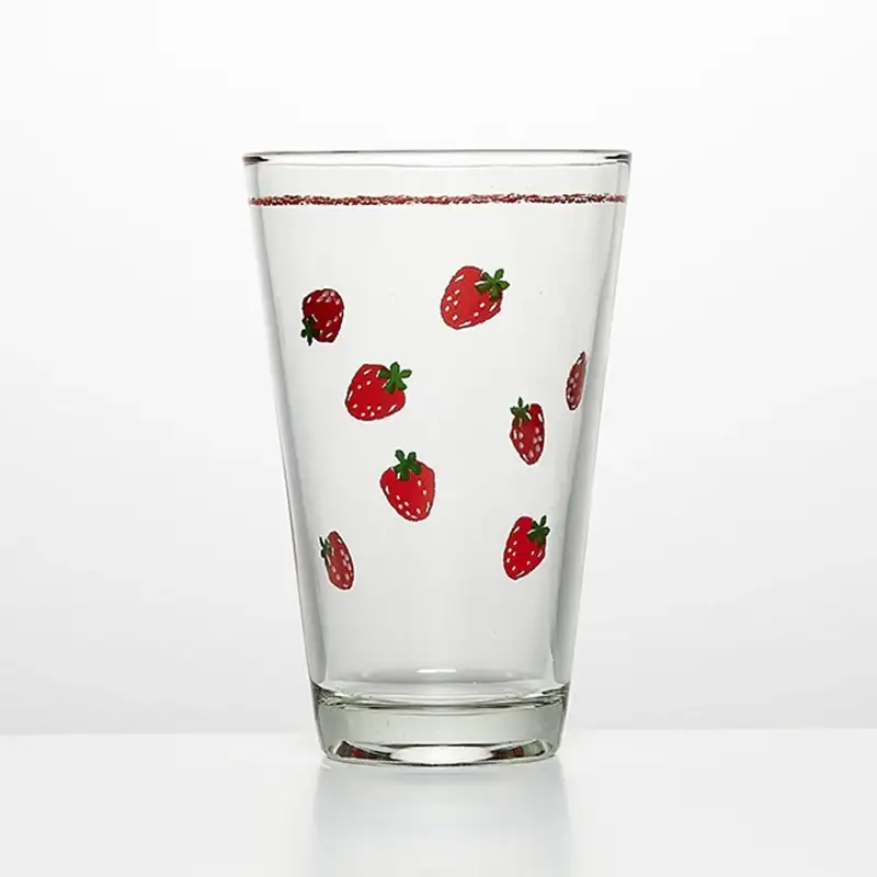 Korean ON - Strawberry Banana Glass Cup 4P Set - Image 5