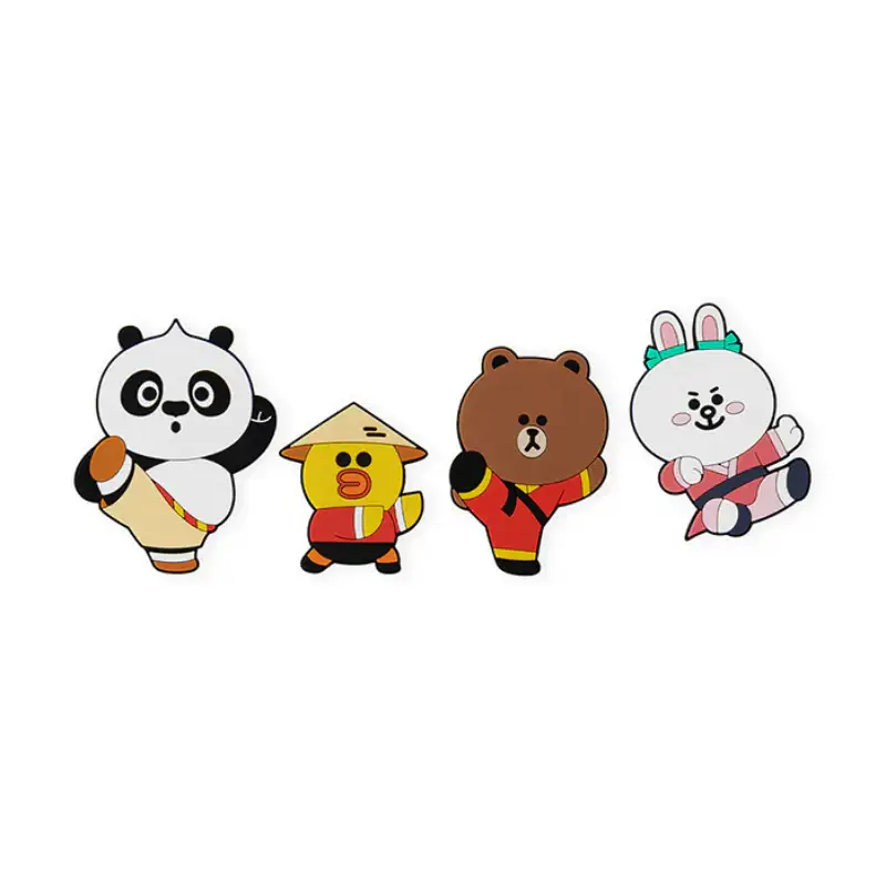 LINE FRIENDS x Kung Fu Panda - Silicone Magnet Set - Image 2