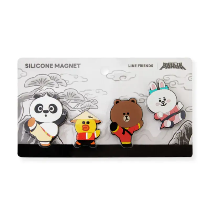 LINE FRIENDS x Kung Fu Panda - Silicone Magnet Set - Image 8