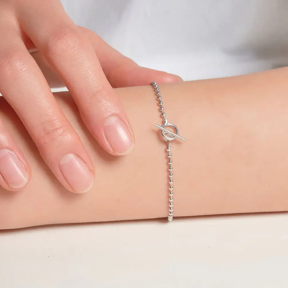 OST - Basic Ball Toggle Bar Bracelet - Image 5