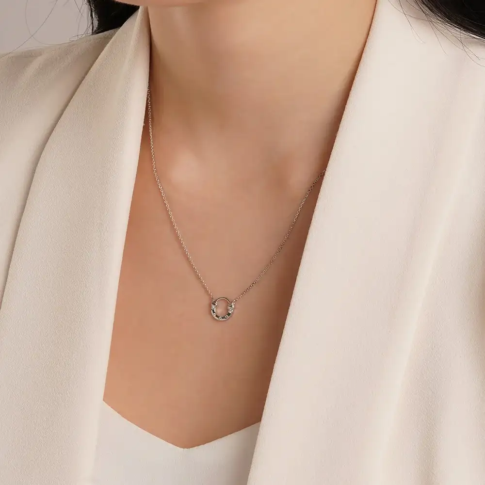 OST - Lucky Rock Horseshoe Daily Stone Silver Necklace - Image 5