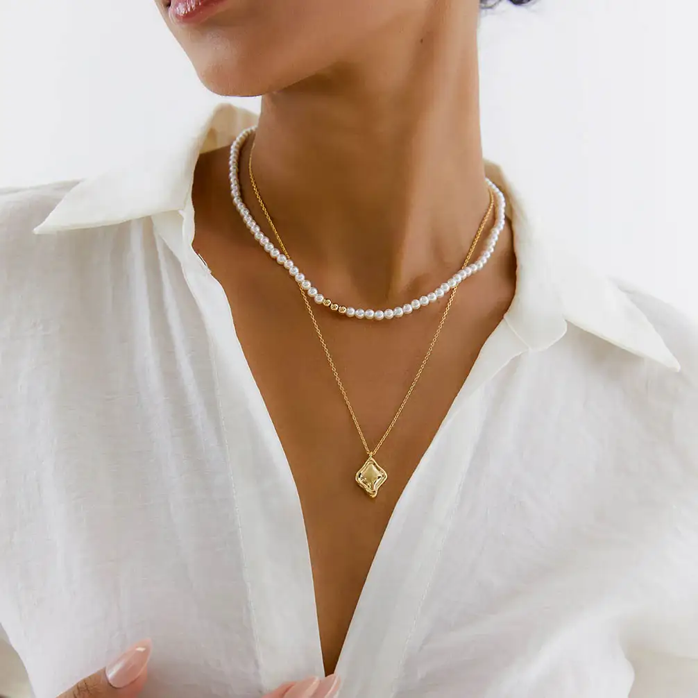 OST - POPTS Collection Chunky Basic Rhombus Necklace - Image 2
