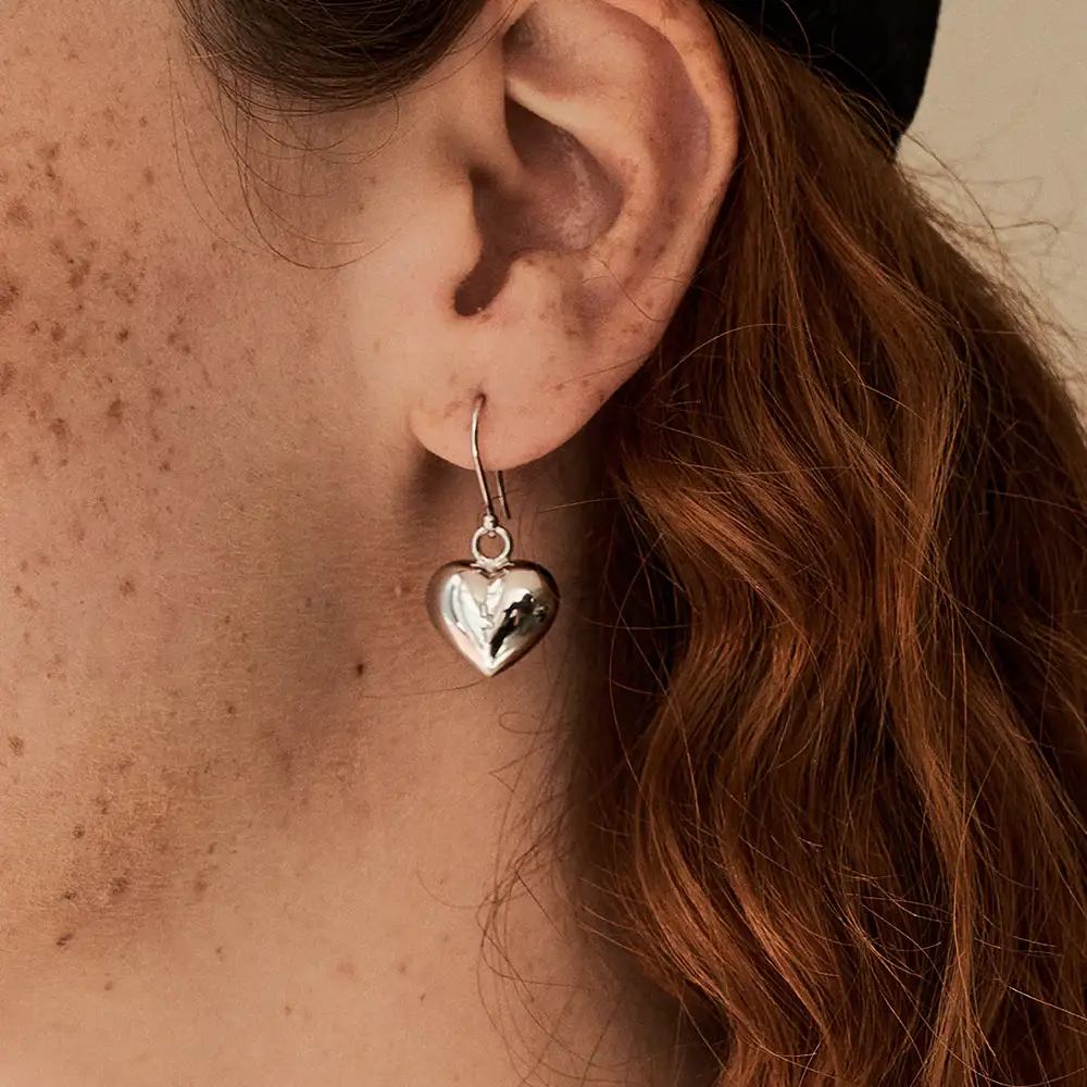 OST - Simple Private Heart Earring - Image 5