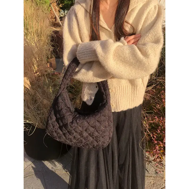 Ovuni - Quilted Hobo Bag - Image 7