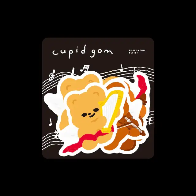 Pureureum Design - Cupid Bear Concert Engraving Sticker - Image 2