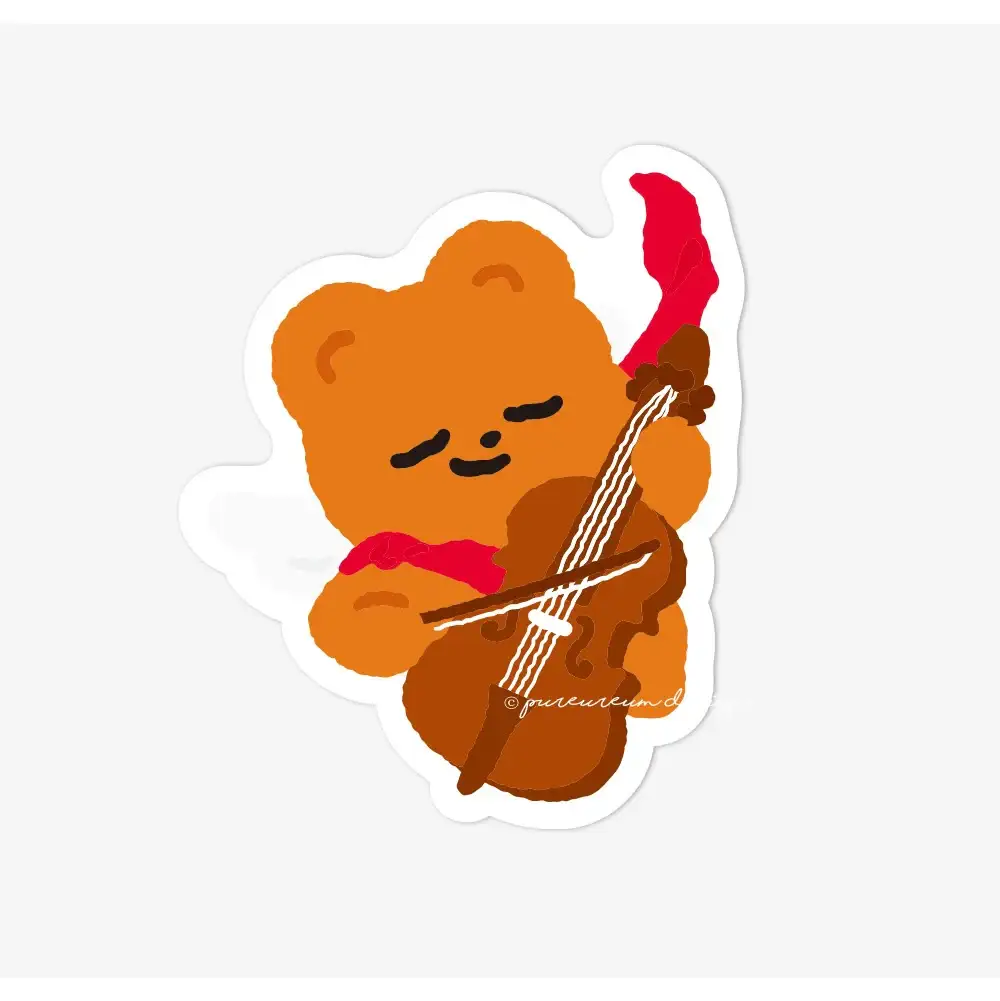Pureureum Design - Cupid Bear Concert Engraving Sticker - Image 6