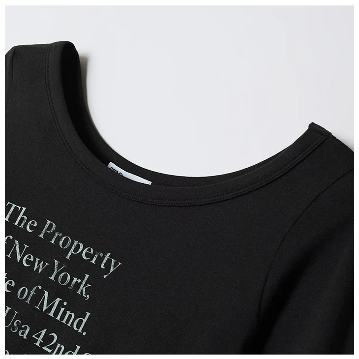 SPAO - Off-Shoulder Long Sleeve T-Shirt - Image 8
