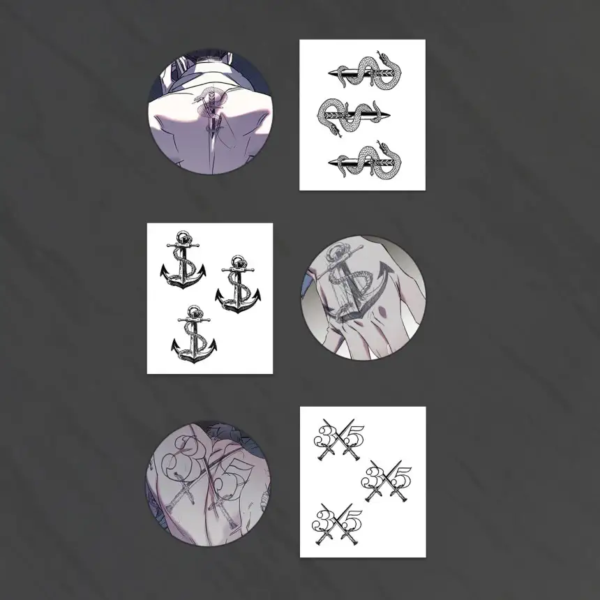Wet Sand - Tattoo Sticker Set Ver. 2 - Image 3