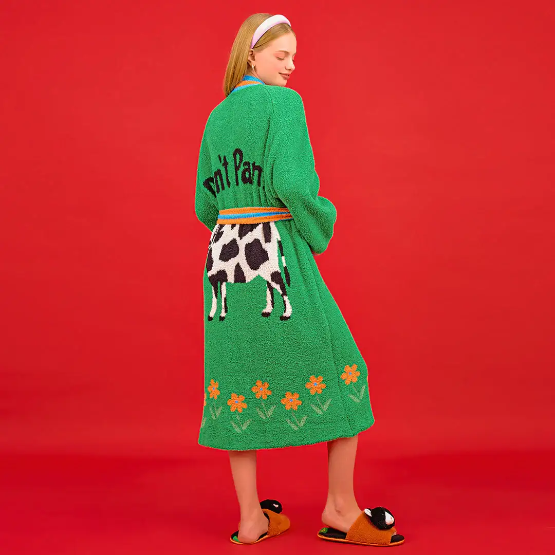 Wiggle Wiggle - Don't Panic Green Lounge Robe
