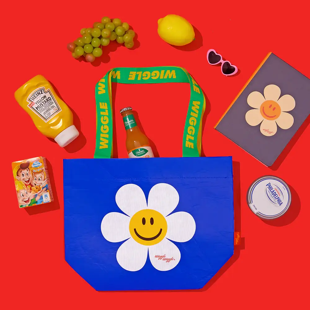 Wiggle Wiggle - Smile We Love Blue Reusable Shopper Bag - Image 2