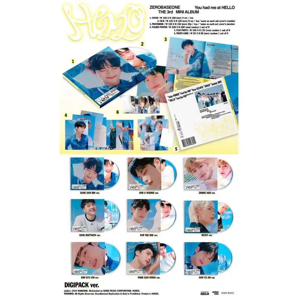 ZEROBASEONE - You had me at HELLO : 3rd Mini Album (Digipack) - Image 2